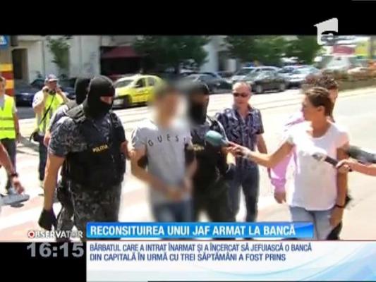 Bărbatul care a încercat să jefuiască o bancă din Capitală a fost prins