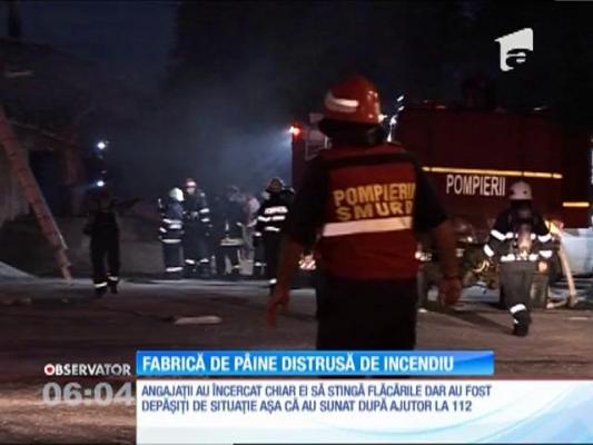 Fabrică de pâine distrusă de incendiu