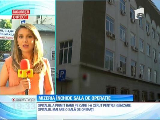 O sală de operaţii dintr-un spital bucureştean a fost închisă, din cauza mizeriei