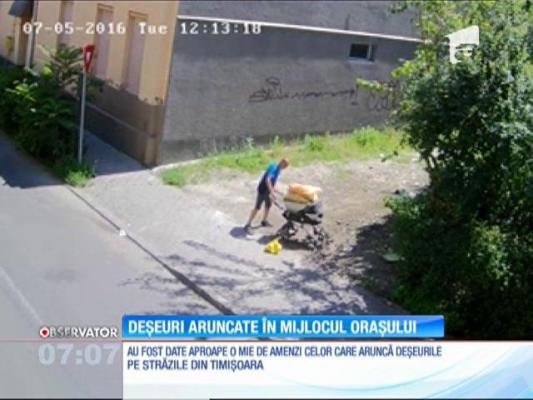 Poliţiştii locali din Timişoara au dat aproape o mie de amenzi celor care aruncă saci cu gunoaie la întâmplare