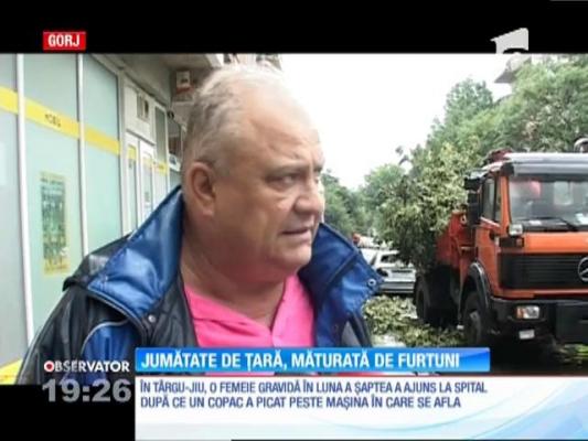 Ploaia şi vijeliile au făcut ravagii în jumătate de ţară
