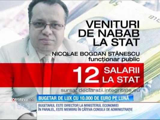 Bugetarul de lux Bogdan Stănescu, care câştigă 12 salarii de la stat, a fost reclamat de şefi la ANI