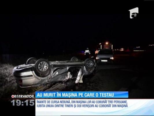 Doi tineri au murit în maşina pe care o testau