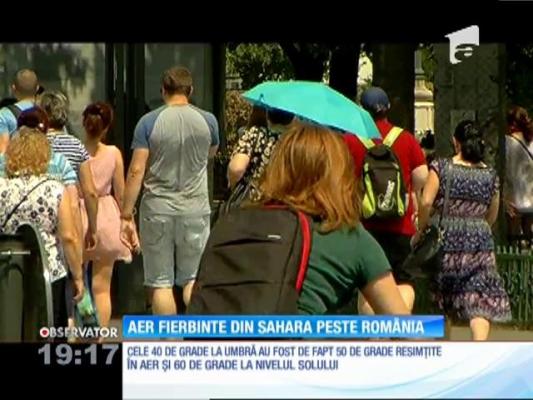 Aer fierbinte din Sahara peste România. Au fost 40 °C la umbră şi 60 °C la nivelul solului, la soare