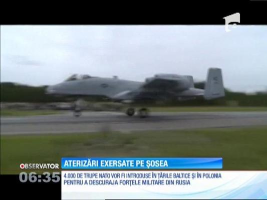 Piloţii americani au făcut spectacol pe o autostradă din Estonia