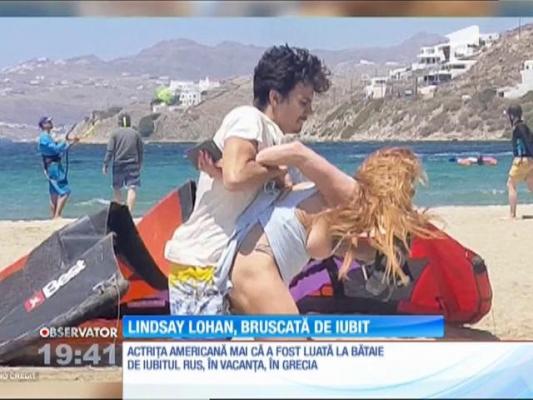 Imagini revoltătoare! Lindsay Lohan, bătută şi umilită de logodnicul ei!