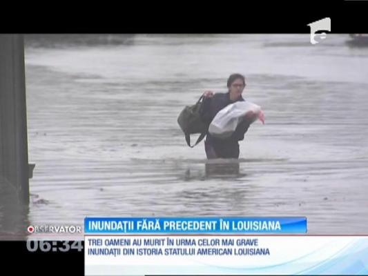 Inundaţii fără precedent în statul american Louisiana