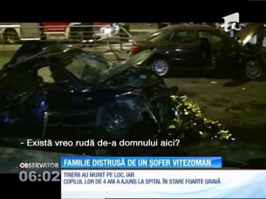 TRAGEDIE fără margini: O femeie însărcinată în opt luni şi soţul ei, UCIŞI de un şofer vitezoman pe şoseaua Chitila. Copilul lor de 4 ani a ajuns la spital