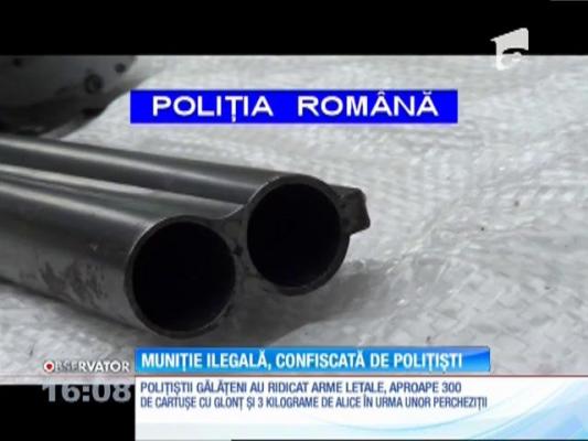 Captură impresionantă de muniţie a poliţiştilor din Galaţi