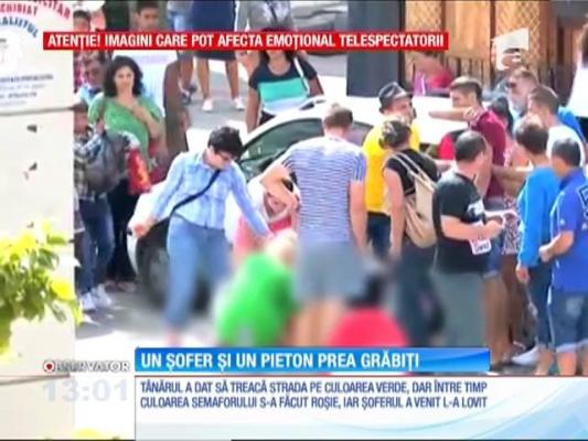 Un tânăr de 18 ani a fost spulberat de o maşină când încerca să traverseze strada