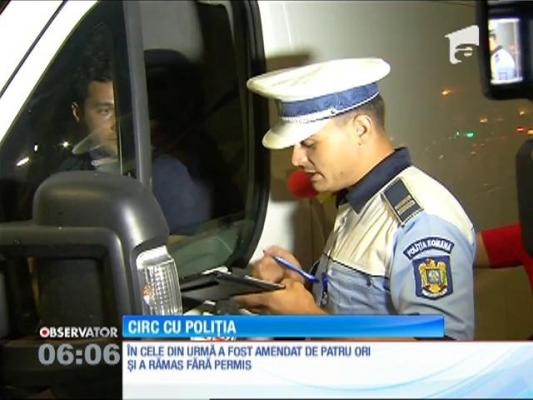 Scandal cu Poliţia în centrul Capitalei! Un şofer a fost amendat de patru ori şi a rămas fără permis