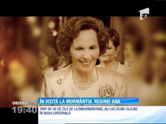 Zeci de oameni simpli, dar și reprezentanți ai Casei Regale, au fost la mormântul Reginei Ana