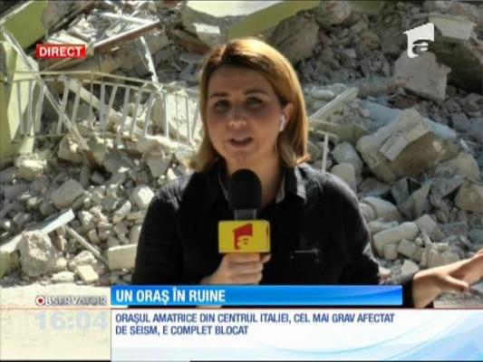 Cutremur violent în Italia. Amatrice, un oraș în ruine