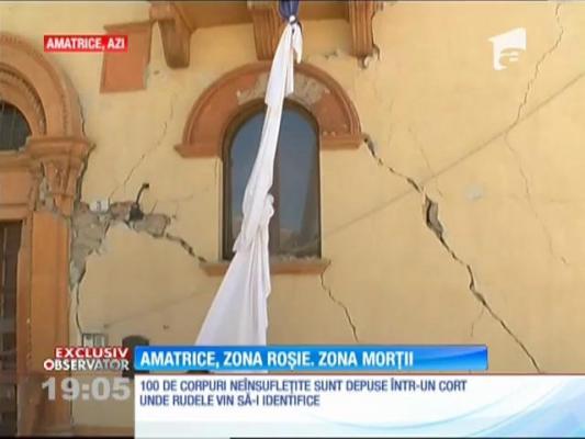 Trimişii speciali ai Observator Sabina Iosub şi Dragoş Stoian au intrat în zona roşie din Amatrice, acolo unde moartea e la tot pasul şi unde nicio televiziune n-a mai filmat până acum