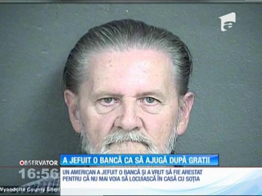 SUA: A jefuit o bancă pentru că nu voia să mai locuiască în aceeaşi casă cu soţia