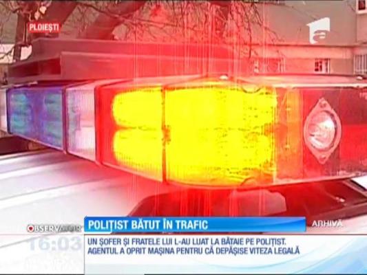 Ploieşti: Un poliţist de la rutieră a fost luat la bătaie după ce a îndrăznit să tragă un şofer pe dreapta