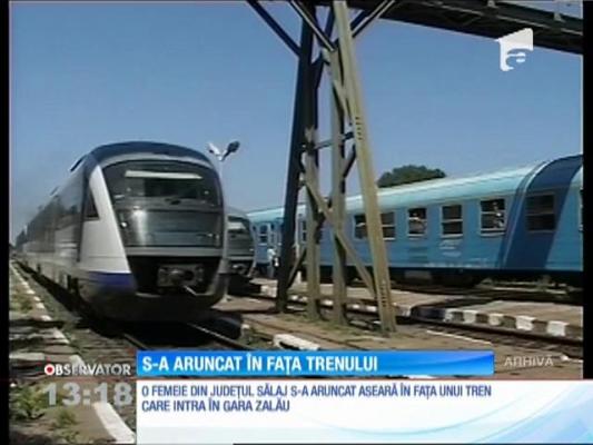 O femeie s-a aruncat în faţa unui tren în gara din municipiul Zalău