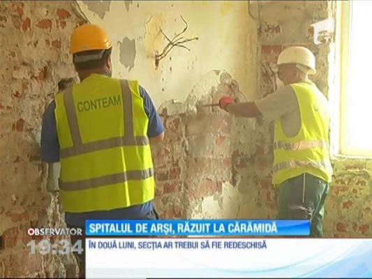 Spitalul de Arși din Capitală, răzuit la cărămidă