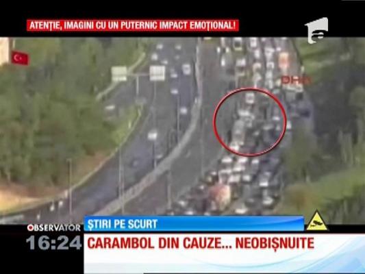 Grav accident rutier, după ce şoferul unui autobuz a fost luat bătaie de la un pasager