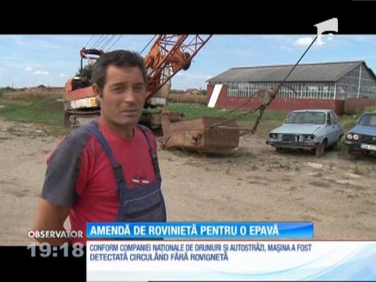 Situaţie incredibilă în Satu Mare! Amendă de rovinietă pentru o rablă abandonată de aproape 15 ani