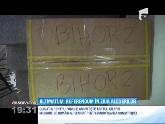 Coaliţia pentru Familie vrea un referendum odată cu alegerile parlamentare din decembrie