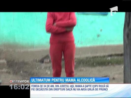 Ultimatum pentru mama din Iaşi, găsită băută în timp ce avea grijă de pruncul ei doi ani. Protecţia Copilului îi dă 30 de zile să le ofere un trai decent celor şapte copii ai săi
