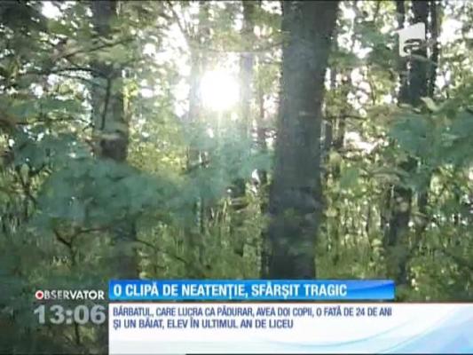 Pădurar găsit mort lângă un depozit de lemne, cu o plagă înjunghiată în abdomen