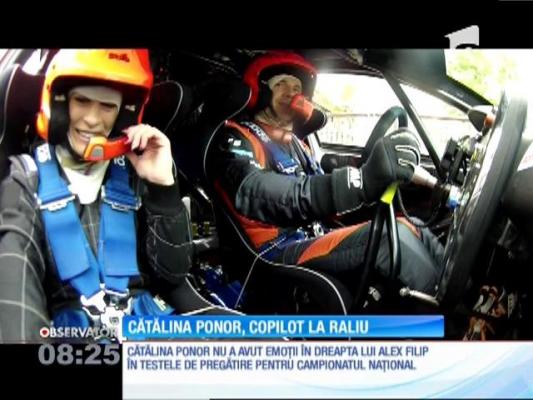 A lăsat bârna pentru raliuri! Cătălina Ponor, în scaunul de copilot alături de Alex Filip