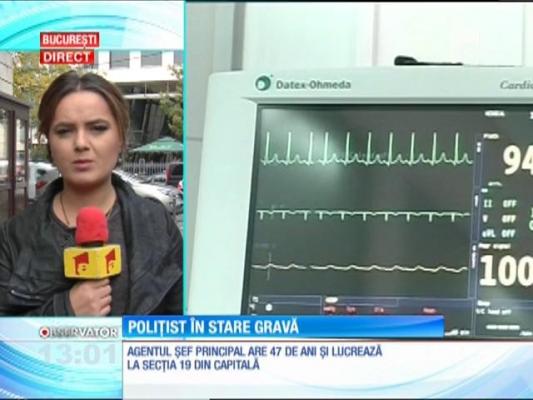 Un poliţist din Capitală, în stare critică la spital. I s-a oprit inima!