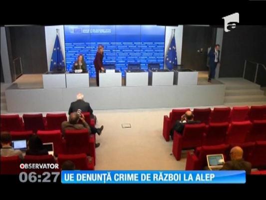 Uniunea Europeană afirmă că raidurile aeriene ale Rusiei asupra oraşului sirian Alep ar putea constitui crime de război