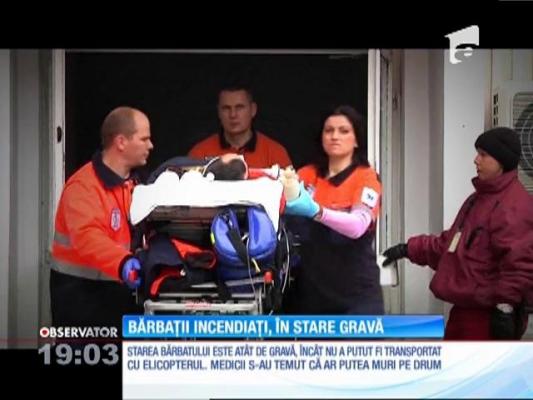 Bărbatul care a incendiat doi oameni pe o stradă din Galaţi a fost prins şi audiat