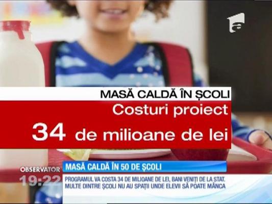 Proiectul "Masa caldă" are undă verde. Pentru început, masa caldă va ajunge în 50 de şcoli