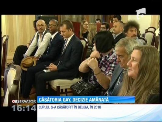 Căsătoria gay în România, decizie amânată