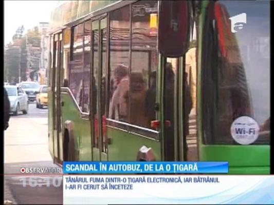 Scandal într-un autobuz din Constanța, de la o țigară electronică