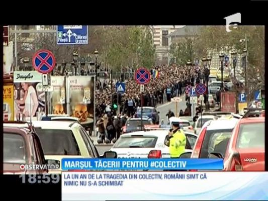 Colectiv, un an. Marșul tăcerii. La un an de la tragedie, românii simt că nu s-a schimbat nimic