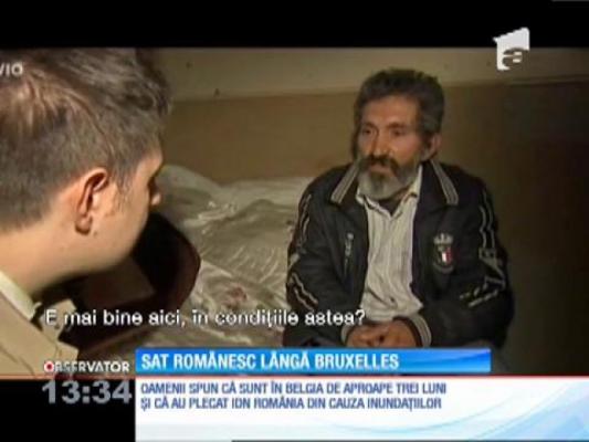 Sat românesc improvizat lângă Bruxelles