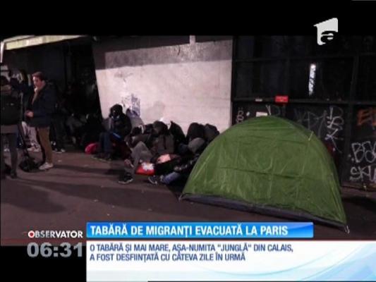 Aproape patru mii de imigranţi ilegali, evacuaţi dintr-o tabără improvizată de la Paris