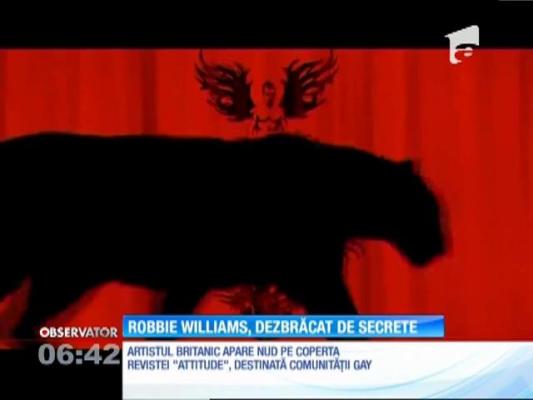 Robbie Williams, nud pe coperta unei reviste adresată comunităţii homosexuale