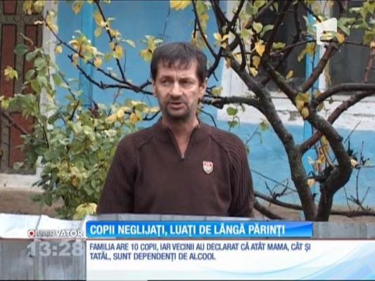 Copii neglijați, luați de lângă părinții dependenţi de alcool