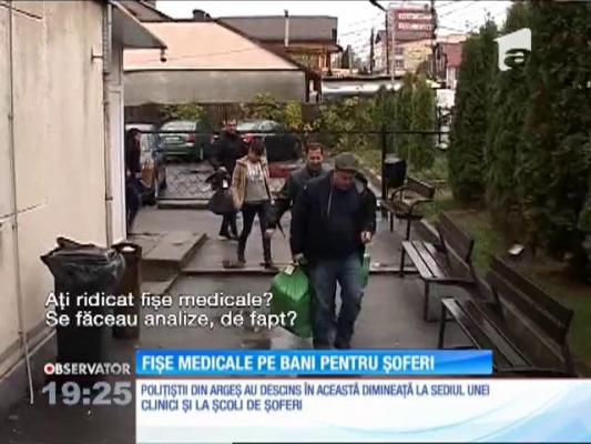 Polițiștii din Argeș au descins la sediul unei clinici și la școli de șoferi