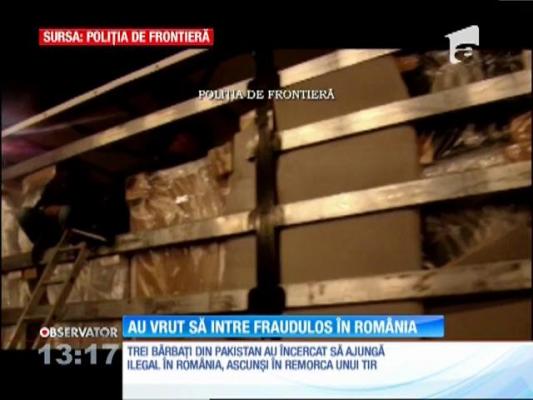 Trei pakistanezi, prinşi la graniţa cu România, ascunşi într-un TIR