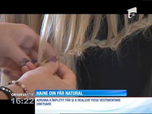 O coafeză din Satu Mare a creat haine din păr natural