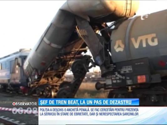 Un mecanic băut al unui tren a provocat un accident feroviar în gara din Arad