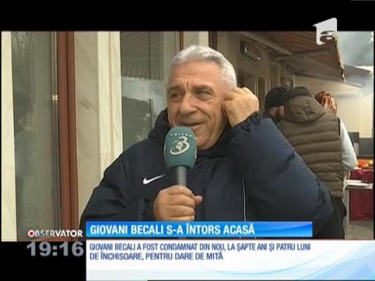 Condamnat din nou la închisoare, Giovani Becali a revenit în ţară, să dea explicaţii. Afaceristul dezminte că ar fi fugit de justiţie