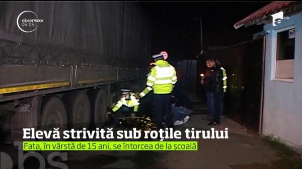 O elevă din Târgu Jiu, strivită sub roţile unui TIR