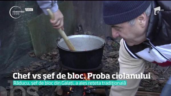 Chef vs. șef de bloc. Proba ciolanului cu fasole la ceaun