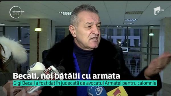 Gigi Becali a fost dat în judecată de avocatul Armatei pentru calomnie