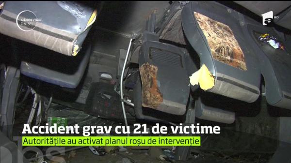 A fost alertă în judeţul Călăraşi! Un şofer grăbit a încercat o manevră care se putea încheia tragic pentru 21 de oameni