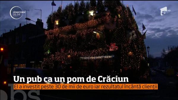 Un britanic și-a decorat localul, pe exterior, cu 85 de brazi