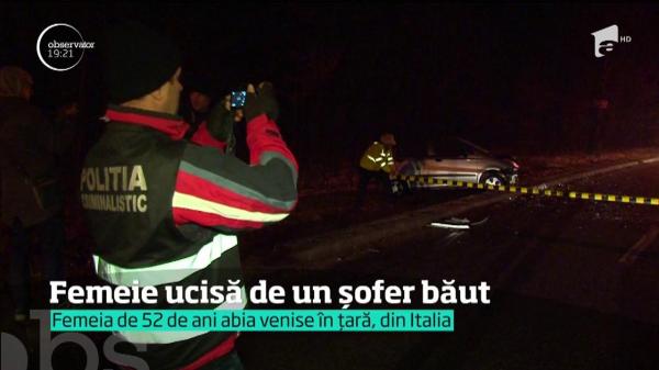 Femeie ucisă de un şofer băut